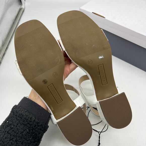 Liz Claiborne Womens Renny Sandals Heel White Croc Size 9.5M - Picture 10 of 15